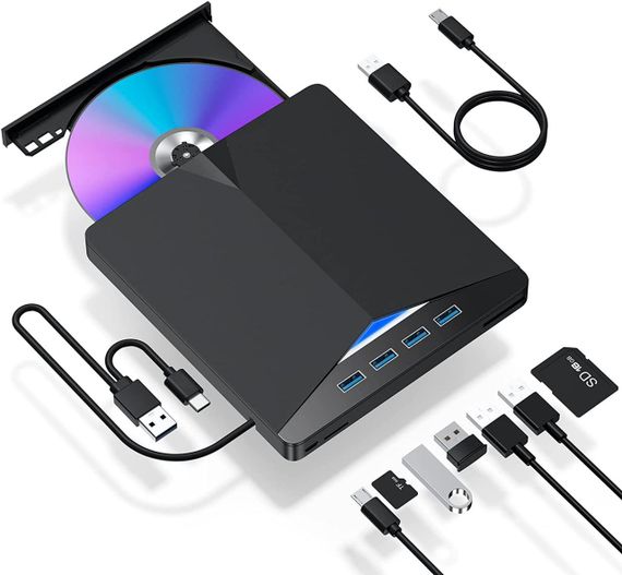 Переносной привод внешний дисковод dvd-RW Fovope compact disc usb 3.0 записывающийся.