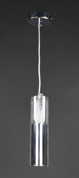 Люстра підвісна на 1 лампочку 27610 Хром 30-200х10х10 см.