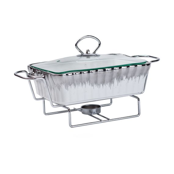 Марміт прямокутний на 1 л порцелянаовий з підігрівом 31×16×11 см HP1019 | Зображення 4