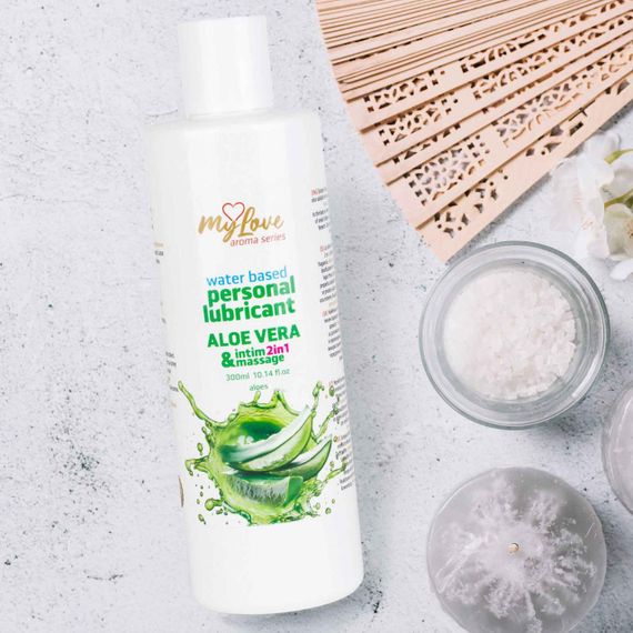 Водний лубрикант для інтимної близькості та масажу 2в1 MyLove Aroma Series Aloe Vera (Алое Вера) Sex Aura | Зображення 2