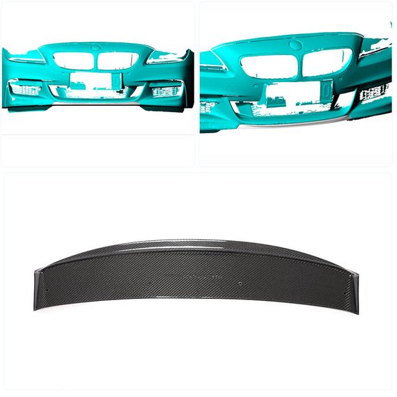 Накладка на передній бампер Lip V3 (для M-Sport, Карбон) для BMW 6 F12/F13/F06 2011-2018 рр | Зображення 1