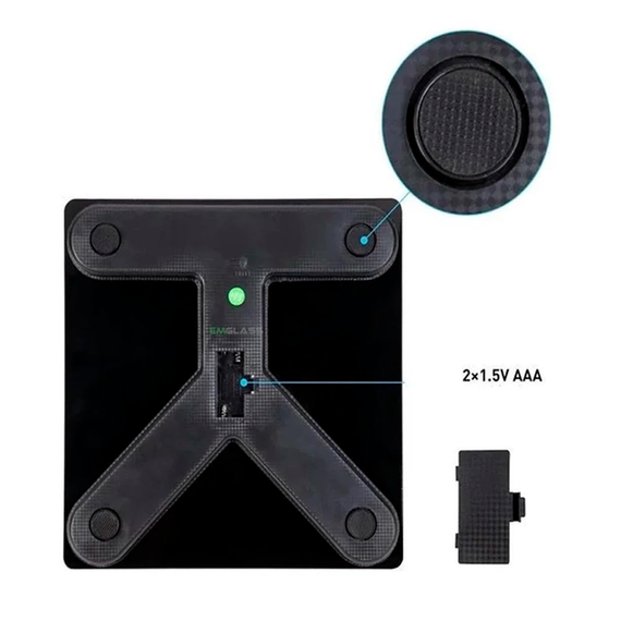 Умные смарт весы напольные 17А с приложением Bluetooth, до 180 кг (0,05 кг) | Зображення 8
