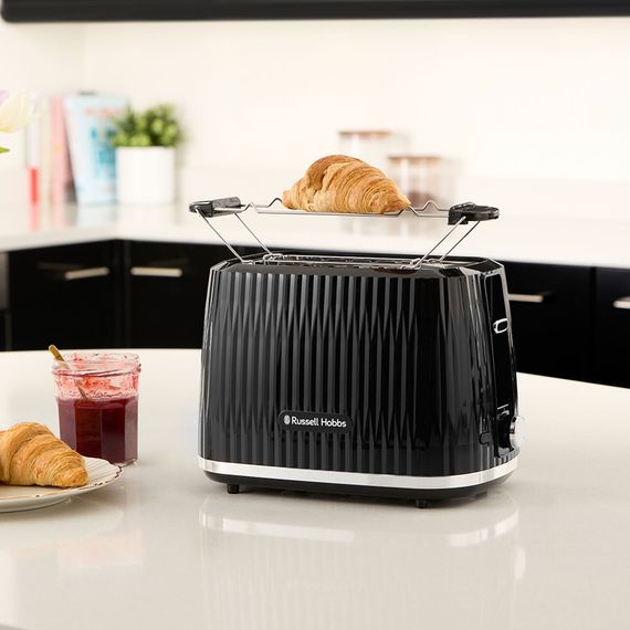 Тостер Russell Hobbs Eden 800Вт, пластик, підігрів, розморожування, чорний (27371-56) | Зображення 6