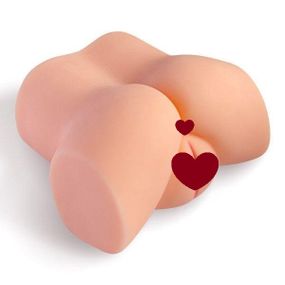 Мастурбатор-полуторс с вибрацией Real Body Real Tess, вагина и анус, 18х15 см Sex Aura