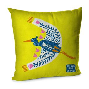 Подушка диванная с бархата With love from Ukraine 45x45 см (45BP_22U010)