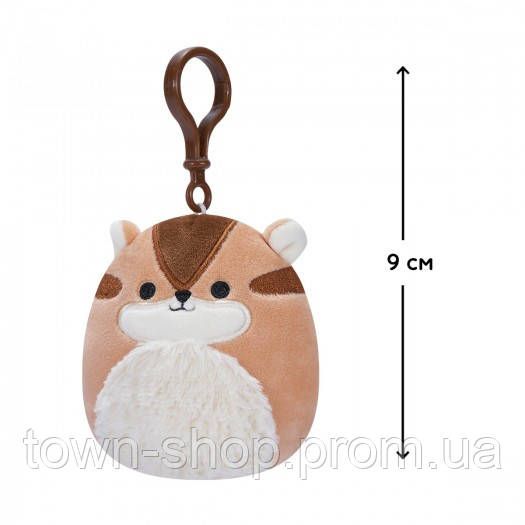 Мягкая игрушка на клипсе Squishmallows – Бурундук Мелзи (9 cm) | Зображення 1