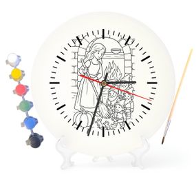 Дитячий набір для творчості годинник-розмальовка Білосніжка (за мотивами казки братів Грімм) 30 см (Г0015)