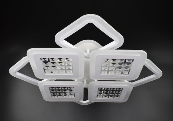 Люстра світлодіодна стельова LED світильник для квартири на стелю лед з пультом 26119 Білий 11х54х62 см.