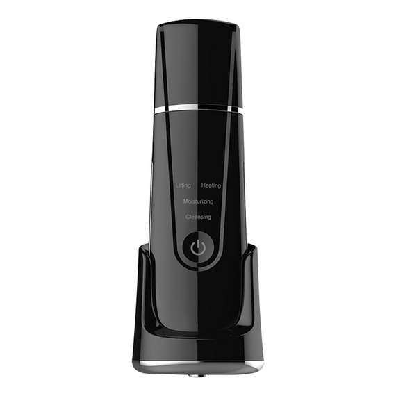 Портативний Ультразвуковий Скрабер Для Чистки Обличчя, Ліфтингу та Тонізації з Функцією EMS та Розігріваючим Ефектом 4in1 Чорний