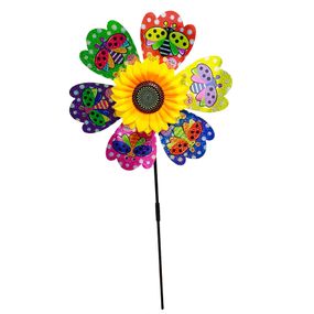 Дитячий вітрячок "Сонечко" МR 1225-4 квітка діаметром 28 см, паличка 48 см