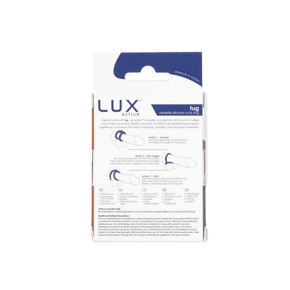 Подвійне ерекційне кільце LUX Active – Tug – Versatile Silicone Cock Ring Sex Aura | Зображення 8
