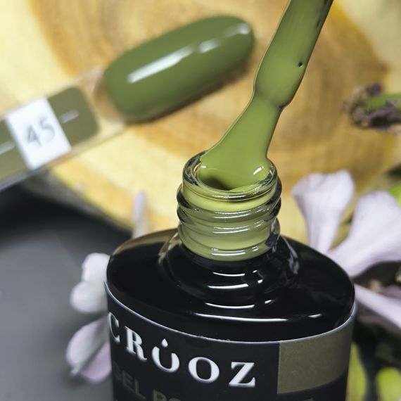 Гель-лак Crooz 45 (відтінок темного хакі) 8мл
