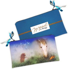 Косметичка жіноча Ежик в тумане лошадка 20х12 см (K_KM022)