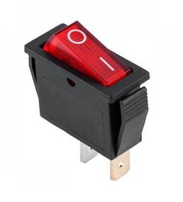 Переключатель KCD3-2-101V R/B 1 клавиша красная с подсветкой Ny95500858