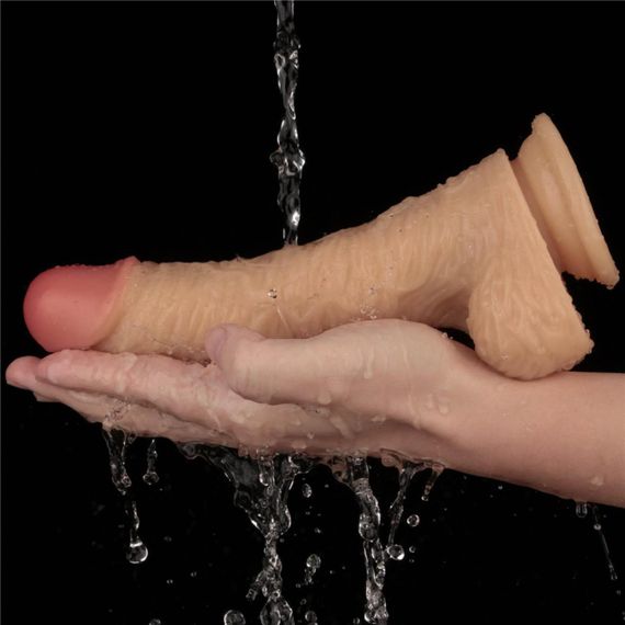 Реалістичний вібратор - Vibrating Power Basics Cock 8.5" Sex Aura | Зображення 9