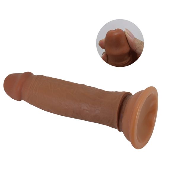 Фалоімітатор PRETTY LOVE QUENTIN 7.2(184mm) Sliding Skin Series TPR, Suction base Bendable Sex Aura | Зображення 6