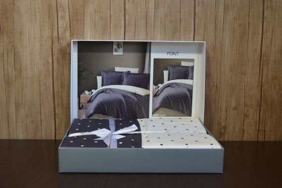Постельное белье First Choice Cotton Satin 160х220 см Point Antracite | Зображення 1