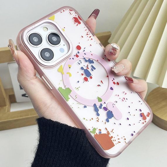 Чохол TPU+PC Flush with MagSafe для Apple iPhone 12 Pro / 12 (6.1") Baby pink | Зображення 1