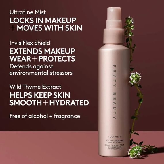 Спрей для фиксации макияжа увлажняющий Fenty Beauty by Rihanna You Mist Makeup-Extending Setting Spray (100 ml) | Зображення 2