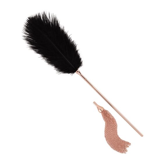 Лоскітка з металевим флогером Rosy Gold - Feather Tickler & Whip | Зображення 1