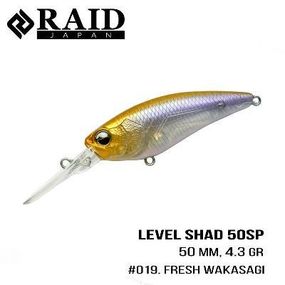 Воблер Raid Level Shad (50.3mm, 4.3g) (019 Fresh Wakasagi)