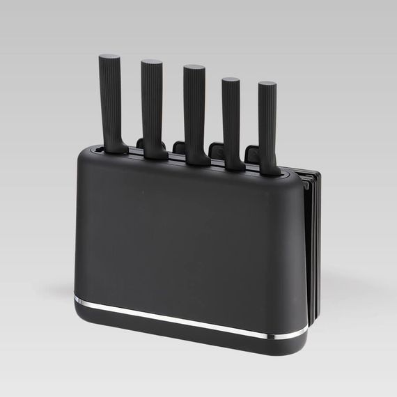 Набор кухонных ножей с подставкой и разделочными досками Maestro MR-1412-BLACK, 10 предметов | Зображення 2