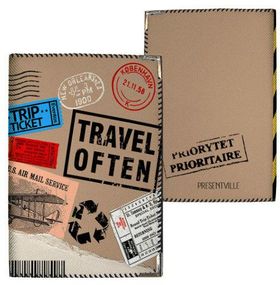 Обкладинка на паспорт Travel often (PD_UNI001_BL)