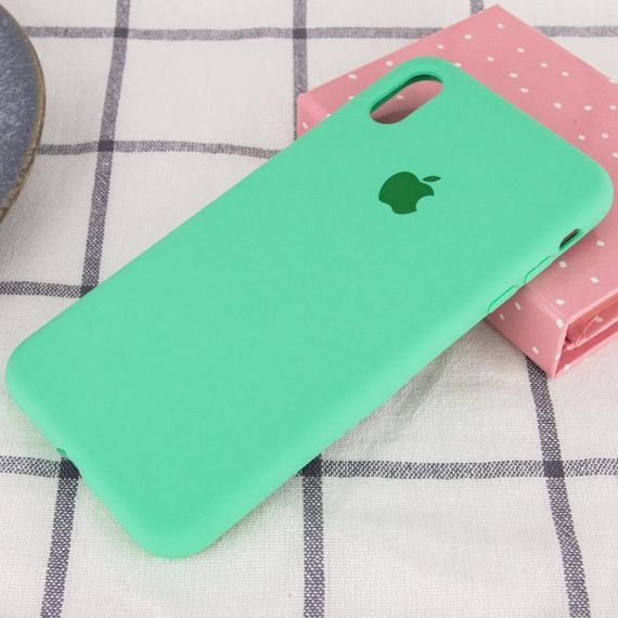 Чохол Silicone Case Full Protective (AA) для Apple iPhone X / XS (5.8") Зелений / Spearmint | Зображення 1