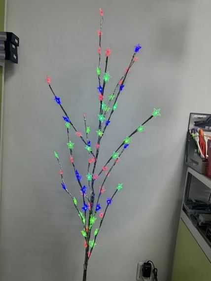 Гірлянда-дерево на стійці 1.5 м, Світлодіодне дерево на стійці з гірляндою зірки знижка | Зображення 2