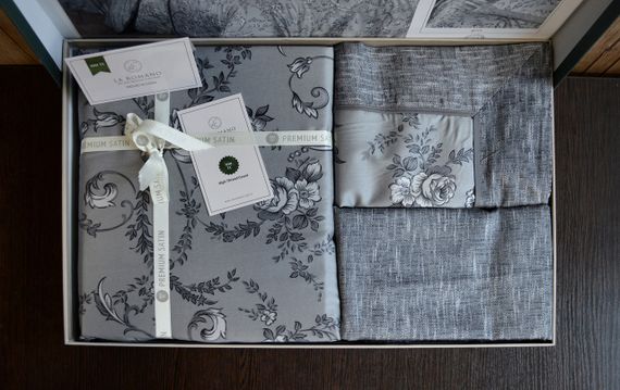 Постельное белье La Romano Premium Satin 200×220 Dema Grey | Зображення 6