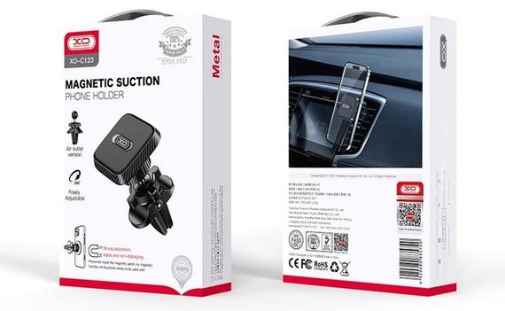 Автотримач XO C123 Air Vent Car Holder Square Magnetic Bracket Black | Зображення 2