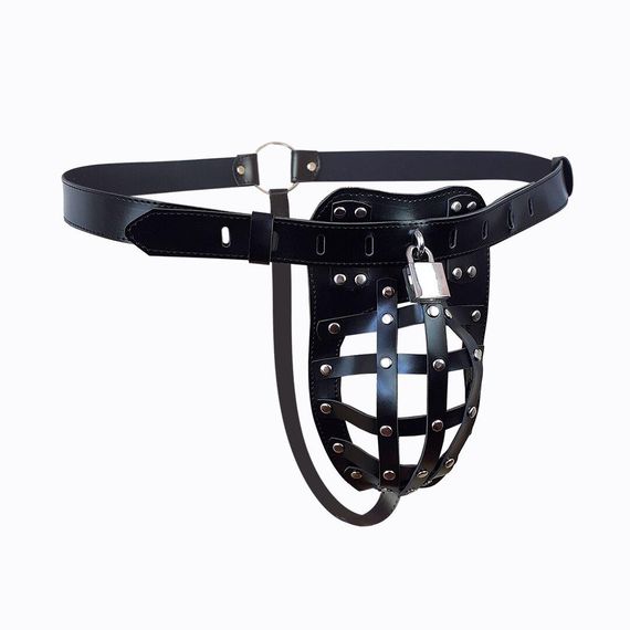 Чоловічий пояс вірності Art of Sex – Vartal, натуральна шкіра sexstyle