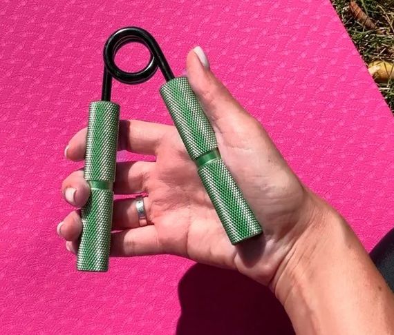 Кистьовий еспандер EasyFit Hand Grip PRO 91 кг зелений (200 lb) (EF-1902-200) | Зображення 4