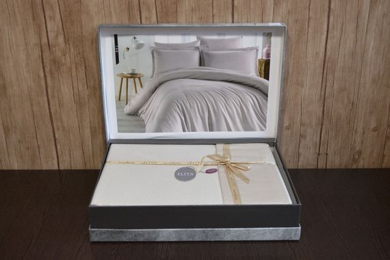 Постельное белье Elita Exclusive Jacquard Bamboo 200 х 220 см Bej | Зображення 1