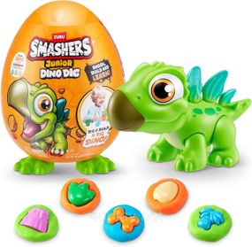 Игровой набор с динозавром Стегозавр и тестом для лепки Zuru Smashers Junior Dino Stegasaurus