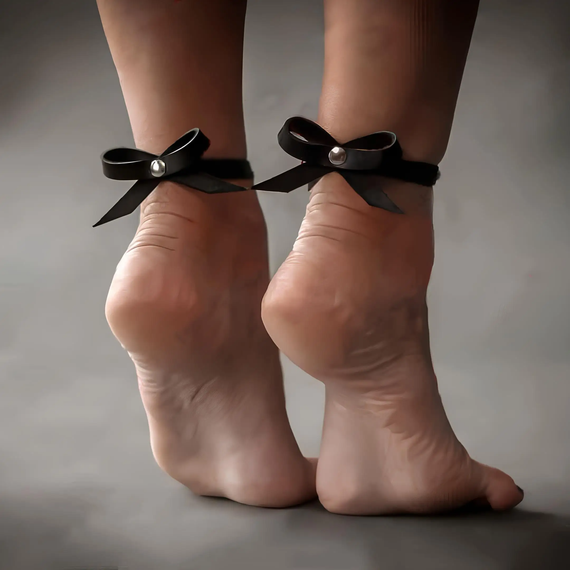 Жіночий браслет SV Leather Ankle 2шт. на ноги Чорний (sv3764)