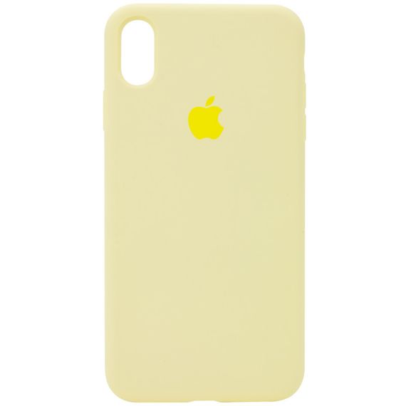 Чехол Silicone Case Full Protective (AA) для Apple iPhone XS Max (6.5") Желтый / Mellow Yellow