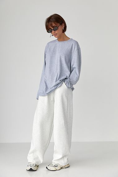 Однотонний базовий лонг oversize - сірий цвет, ONE SIZE (є розміри) | Зображення 2