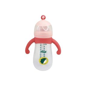 Бутылочка пластиковая с силиконовыми ручками MGZ-0200(Pink) 260 мл