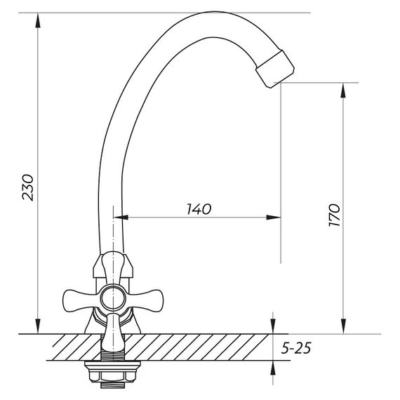 Смеситель для умывальника Zerix TZA 605 (ZX2968) | Зображення 1