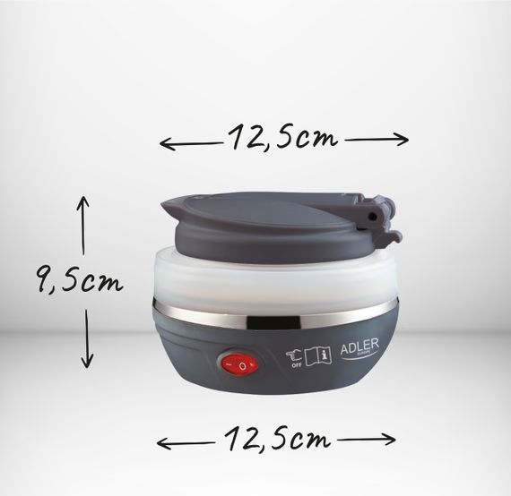 Электрочайник Adler AD 1279 складной силиконовый дорожный 0,6 л 750 Вт | Зображення 7