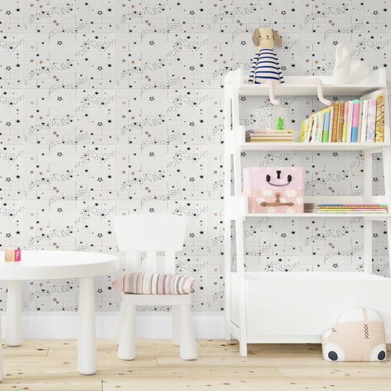 Декоративна 3D панель самоклейка під білий цегла Зірки 700х770х3мм (021-3) SW-00000693 | Зображення 4