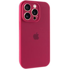 Чохол Silicone Case Full Camera Protective (AA) для Apple iPhone 14 Pro Max (6.7") Червоний / Rose Red
