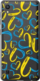 Чехол на ZTE Blade A5 2019 Сердца UA "5292u-2109-17620"