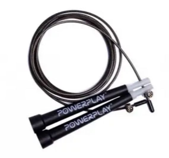 Скакалка швидкісна PowerPlay 4202 Ultra Speed Rope Чорна 2,9 м (PP_4202_Black) | Зображення 3