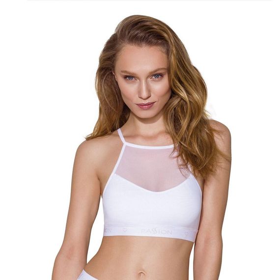 Спортивний топ з прозорою вставкою Passion PS006 TOP white,, L
