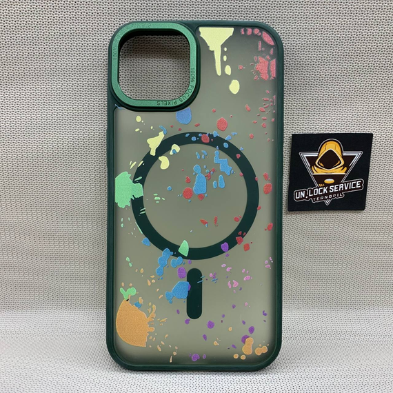 Чехол Wlons Unicorn противоударный PC+TPU для Iphone 14 MagSafe Матовый Зеленый