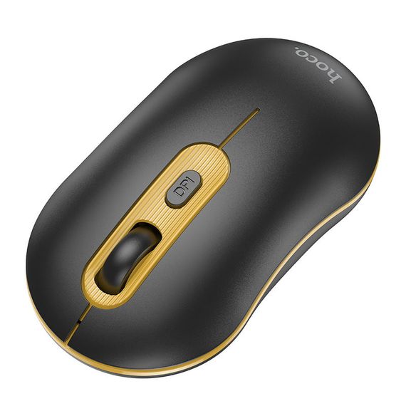 Мышь беспроводная Hoco GM21 Platinum 2.4G Black Yellow | Зображення 1