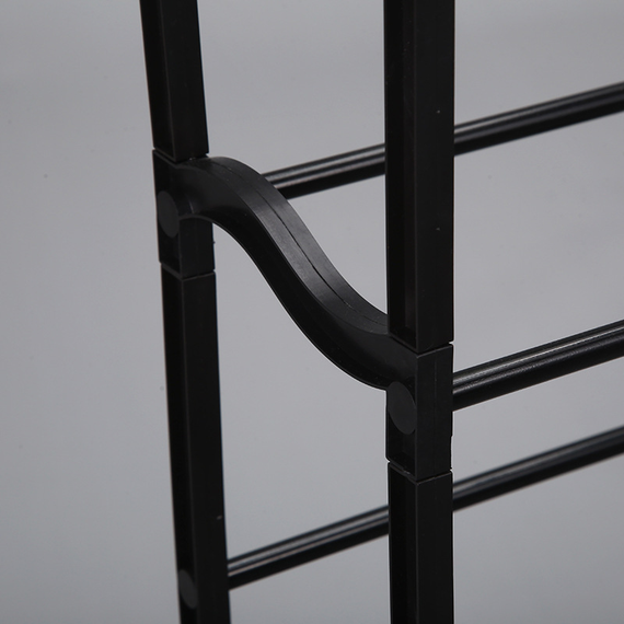 Стойка подставка органайзер для хранения обуви Shoe Rack 10 полок на 30 пар обуви Черная | Зображення 3