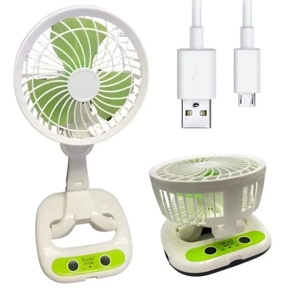 Настільний вентилятор з LED підсвіткою та USB, KC-7900 / Міні-вентилятор настільний акумуляторний | Зображення 4